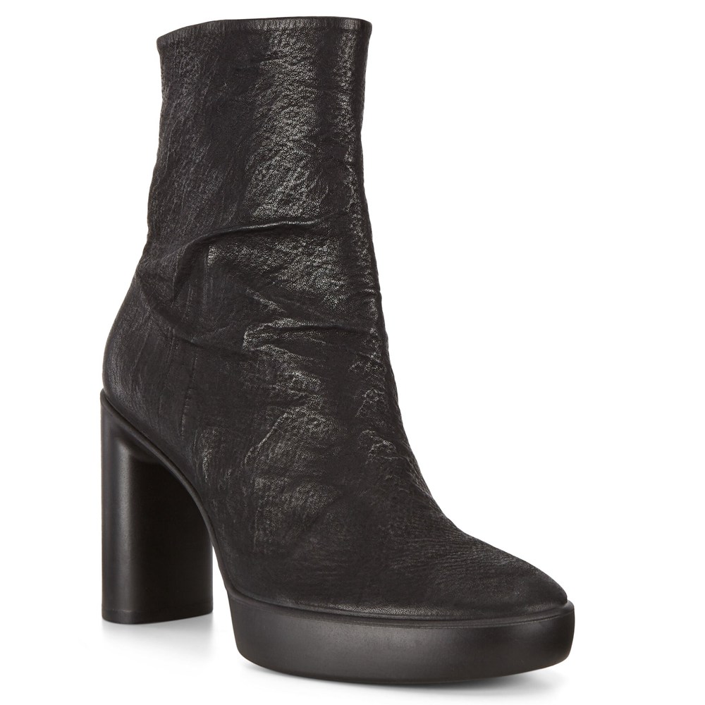 Womens Boots - ECCO Shape Sculpted Motion 75 Mid-Cut - Black - 5740YLEFR